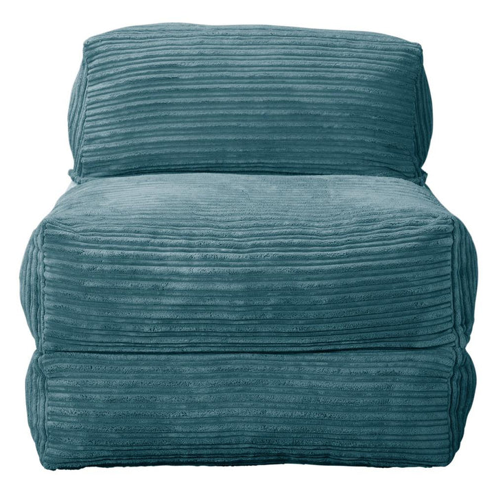 Siedzisko-łóżko pojedyncze Avery futon - Klasyczny sztruks Morski błękit 03