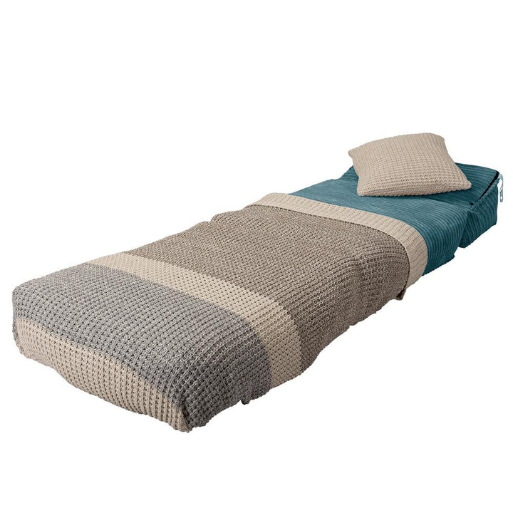 Siedzisko-łóżko pojedyncze Avery futon - Klasyczny sztruks Morski błękit 05
