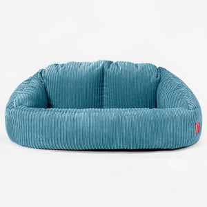 Sofa pufa Bubble - Klasyczny sztruks Morski błękit