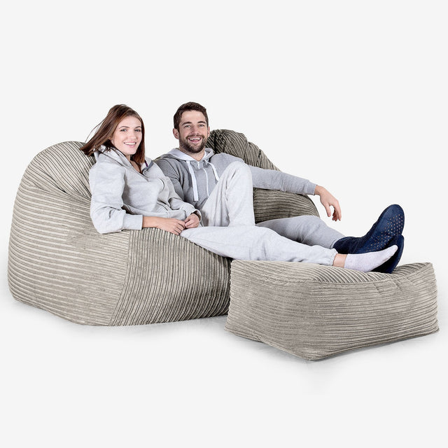 Olbrzymia sofa pufa - Klasyczny sztruks Mysi 03