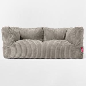 Sofa 2-osobowa pufa Albert - Klasyczny sztruks Mysi