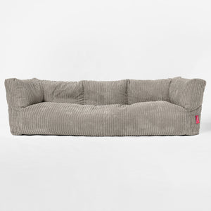Sofa 3-osobowa pufa Albert - Klasyczny sztruks Mysi