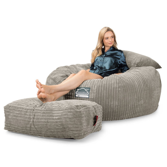 Sofa pufa piankowa gigant CloudSac 1010 XXL - Klasyczny sztruks Mysi 04