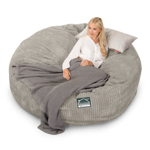 Sofa pufa piankowa typu king size CloudSac 3000 XXL - Klasyczny sztruks Mysi