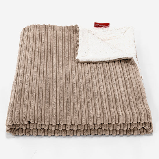 Narzuta / koc Sherpa - Klasyczny sztruks Piasek 01