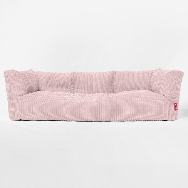 Sofa 3-osobowa pufa Albert - Klasyczny sztruks Pudrowy 01