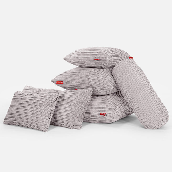 Poduszka XL prostokątna 40 x 80cm - Klasyczny sztruks Szarość delfina 04