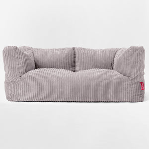 Sofa 2-osobowa pufa Albert - Klasyczny sztruks Szarość delfina