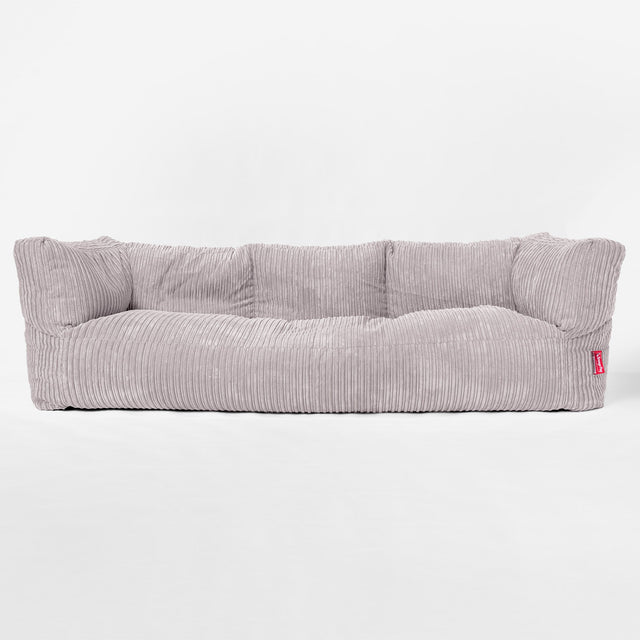 Sofa 3-osobowa pufa Albert - Klasyczny sztruks Szarość delfina 01