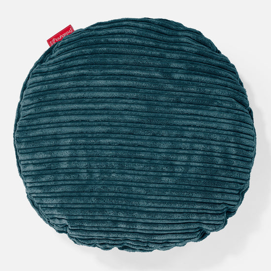 Poduszka ozdobna okrągła 50cm - Klasyczny sztruks Turkus 01