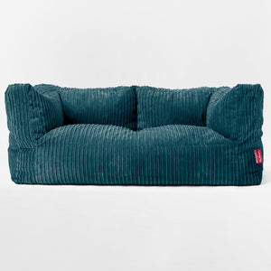 Sofa 2-osobowa pufa Albert - Klasyczny sztruks Turkus