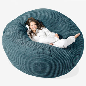 Sofa pufa XXL Mega Mammoth - Klasyczny sztruks Turkus