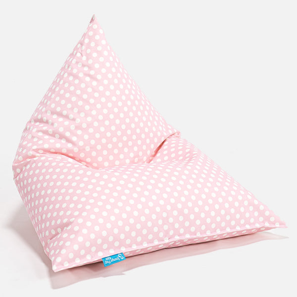 Pufa leżanka graczy dla dzieci 1-6 lat - Nadruk Różowe kropki Fabric Close-up Image