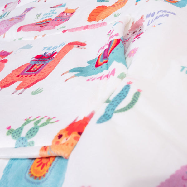 Bluza oversize / koc z kapturem dla mężczyzn lub kobiet - Plusz minky Lama Fabric Close-up Image