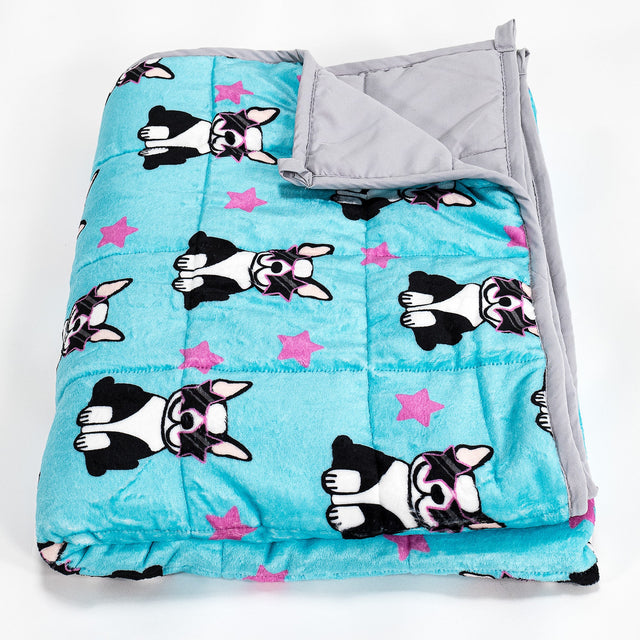 Koc obciążeniowy dla dzieci - Polar flanelowy Mops 01