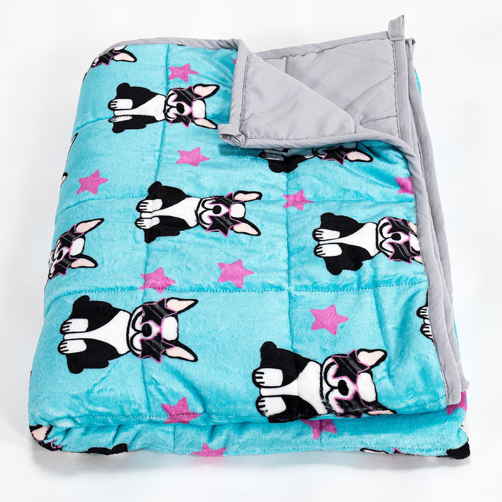 Koc obciążeniowy dla dzieci - Polar flanelowy Mops 01