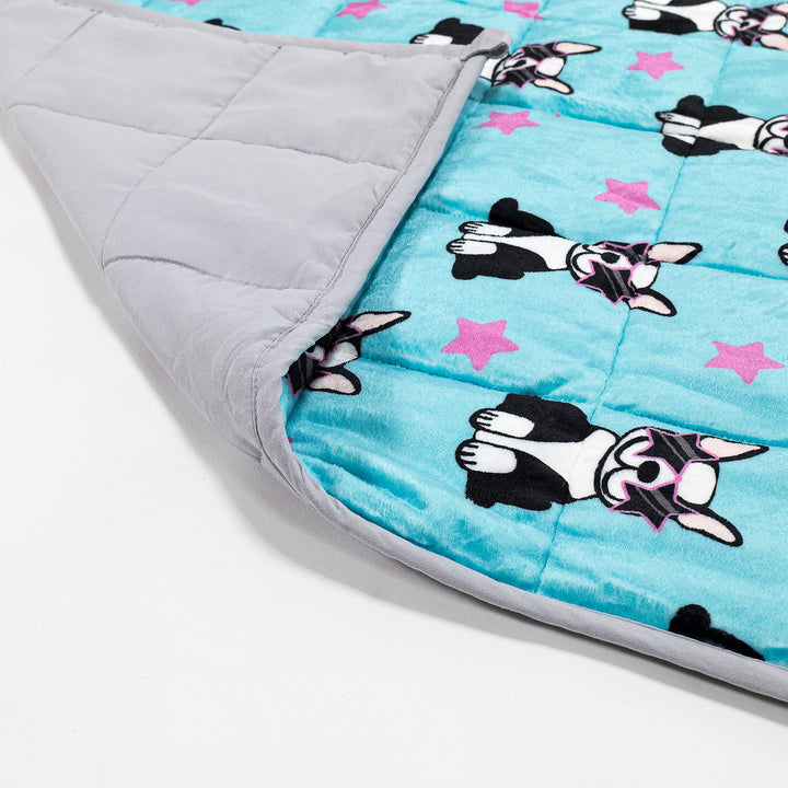 Koc obciążeniowy dla dzieci - Polar flanelowy Mops 02