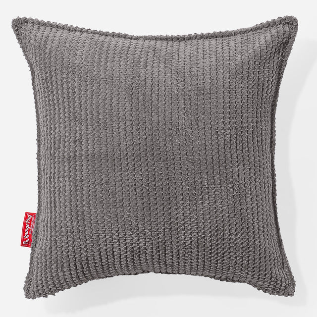 Poduszka ozdobna 47 x 47cm - Pom Pom Antracytowa szarość 01