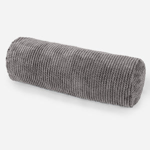 Poszewka na poduszkę ozdobna wałek 20 x 55cm - Pom Pom Antracytowa szarość
