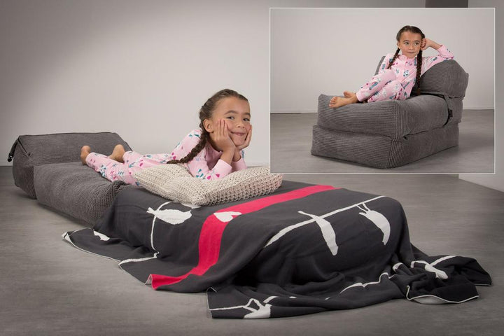 Siedzisko-łóżko pojedyncze Avery futon - Pom Pom Antracytowa szarość 02