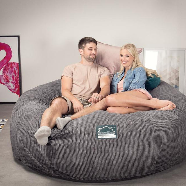 Sofa pufa piankowa typu king size CloudSac 3000 XXL - Pom Pom Antracytowa szarość 02
