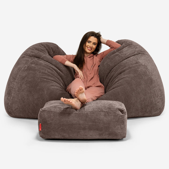 Olbrzymia sofa pufa - Pom Pom Czekolada 03