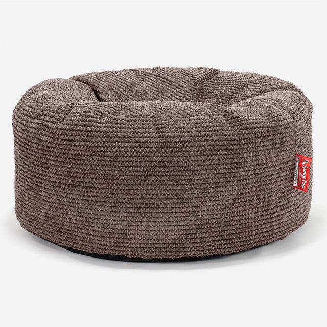 Pufa okrągła duża - Pom Pom Czekolada 01