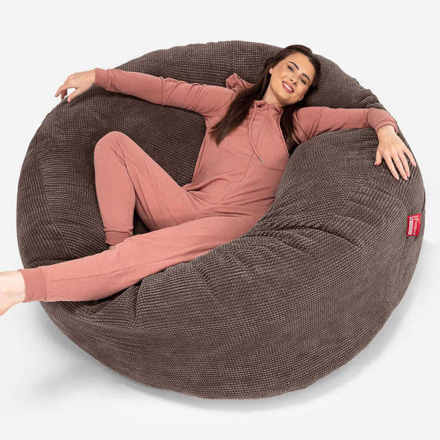 Sofa pufa XXL Mega Mammoth - Pom Pom Czekolada 01