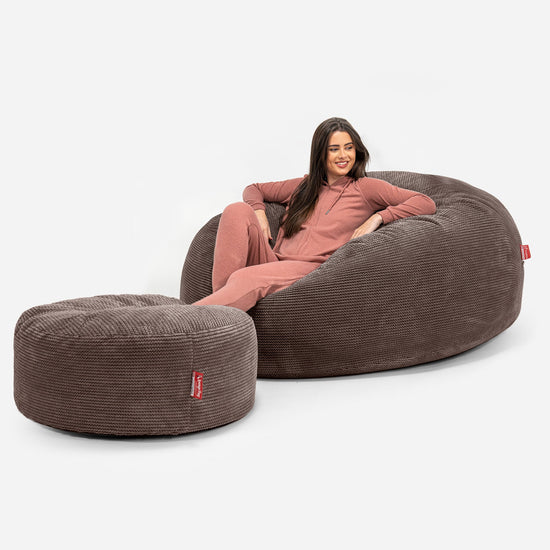 Sofa pufa XXL Mega Mammoth - Pom Pom Czekolada 02