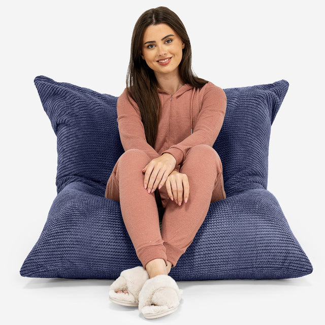 Bardzo duża pufa XXL - Pom Pom Fiolet 01