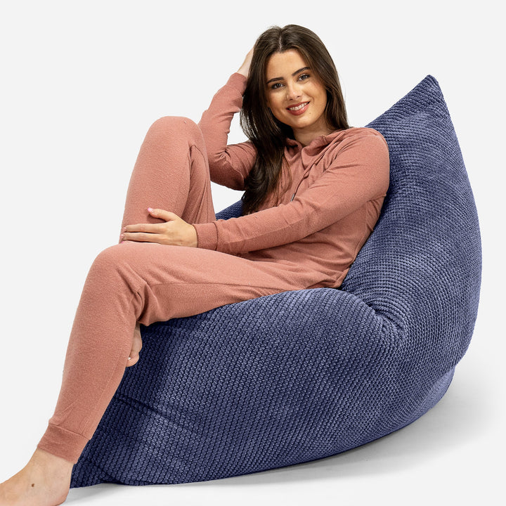 Bardzo duża pufa XXL - Pom Pom Fiolet 04