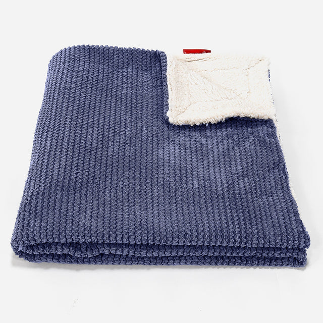 Narzuta / koc Sherpa - Pom Pom Fiolet 01