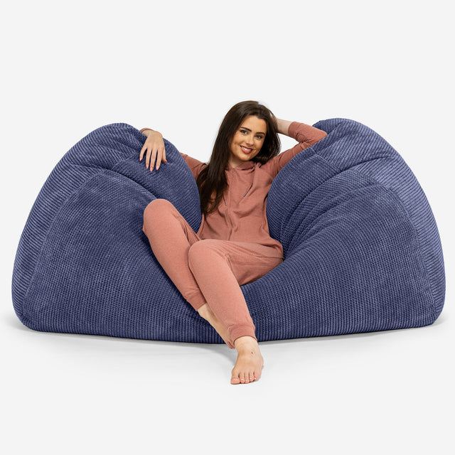 Olbrzymia sofa pufa - Pom Pom Fiolet 02