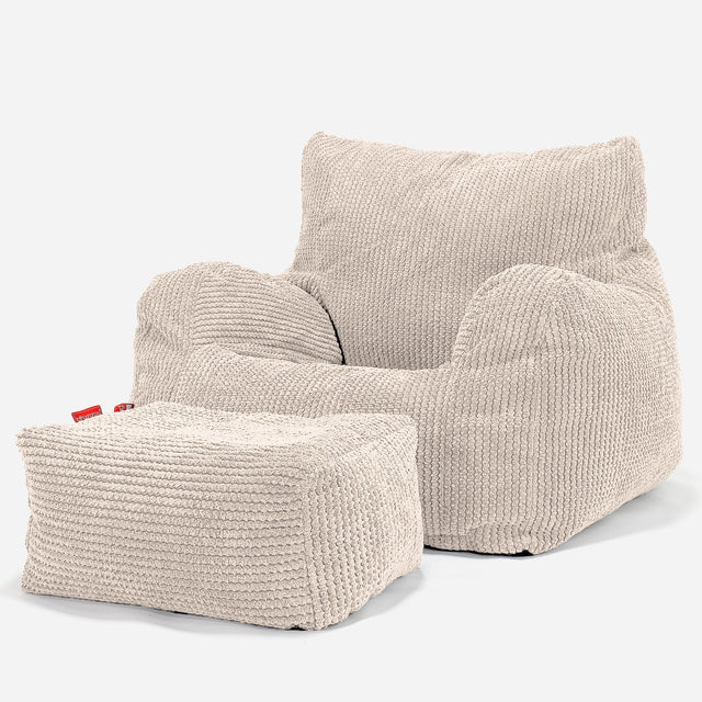 Fotel pufa worki sako Josephine - Pom Pom Kość słoniowa 02