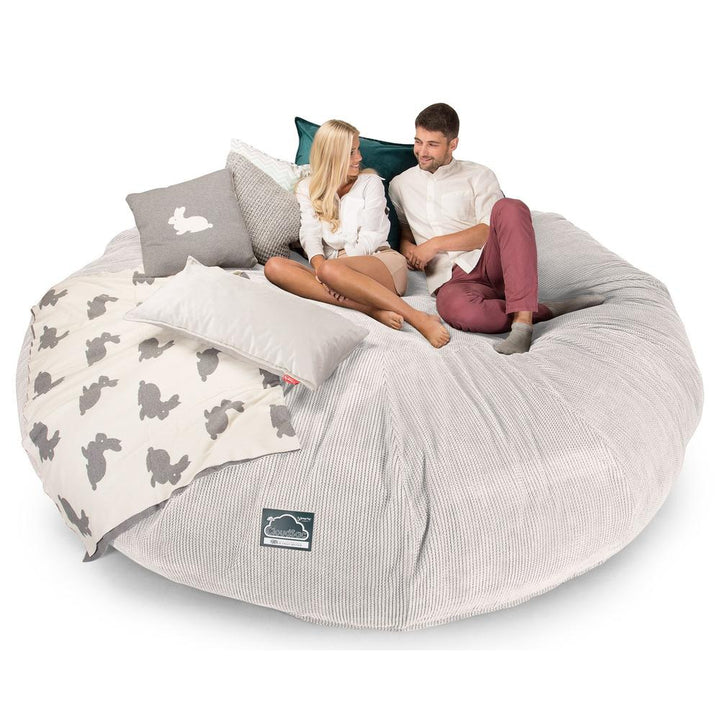 Sofa pufa piankowa CloudSac 5000 XXXXXL Titanic - Pom Pom Kość słoniowa 01