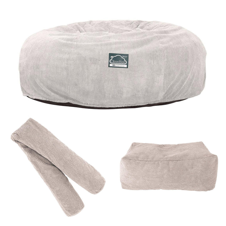 Sofa pufa piankowa typu king size CloudSac 3000 XXL - Pom Pom Kość słoniowa 09