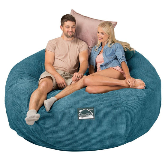 Sofa pufa piankowa typu king size CloudSac 3000 XXL - Pom Pom Morski błękit 04