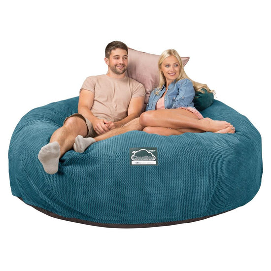 Sofa pufa piankowa typu king size CloudSac 3000 XXL - Pom Pom Morski błękit 05