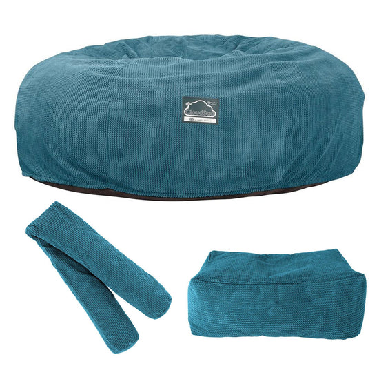 Sofa pufa piankowa typu king size CloudSac 3000 XXL - Pom Pom Morski błękit 09