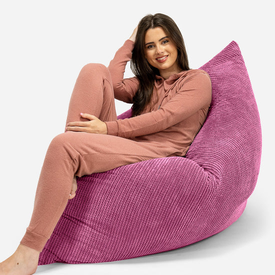 Bardzo duża pufa XXL - Pom Pom Róż 04