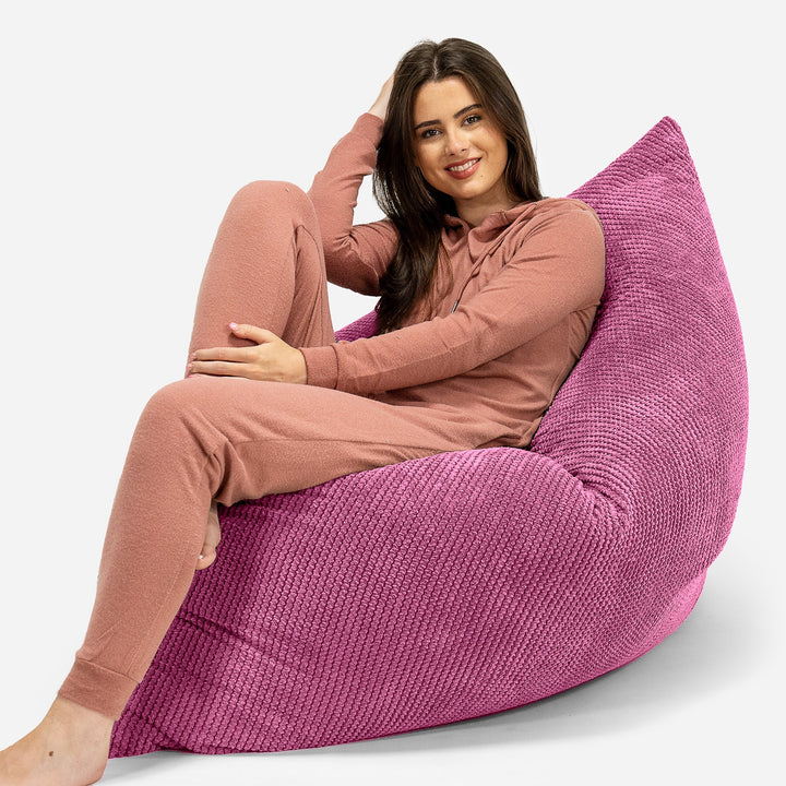 Bardzo duża pufa XXL - Pom Pom Róż 04