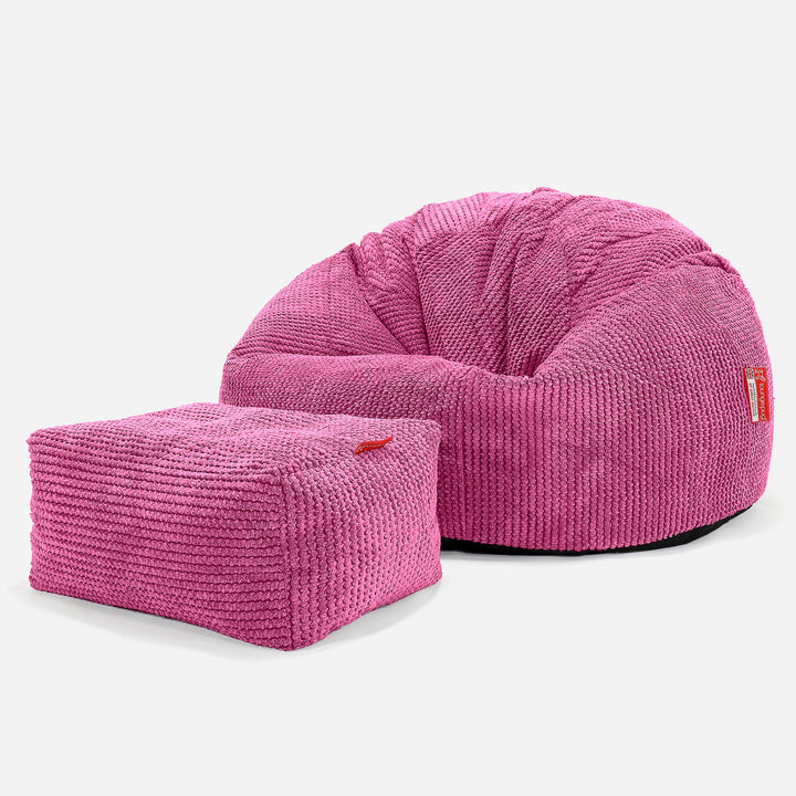 Klasyczne siedzisko pufa sako - Pom Pom Róż 02