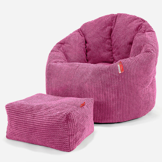 Siedzisko pufa worki sako Cuddle Up - Pom Pom Róż 02