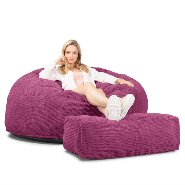 Sofa pufa piankowa gigant CloudSac 1010 XXL - Pom Pom Róż 01