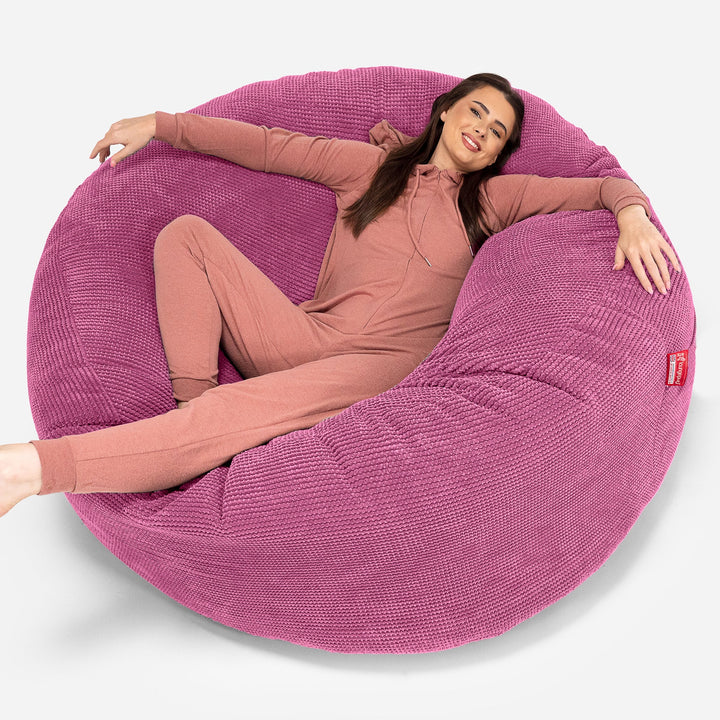 Sofa pufa XXL Mega Mammoth - Pom Pom Róż 01