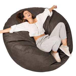 Sofa pufa XXL Mega Mammoth - Postarzana skóra Łupkowy szary