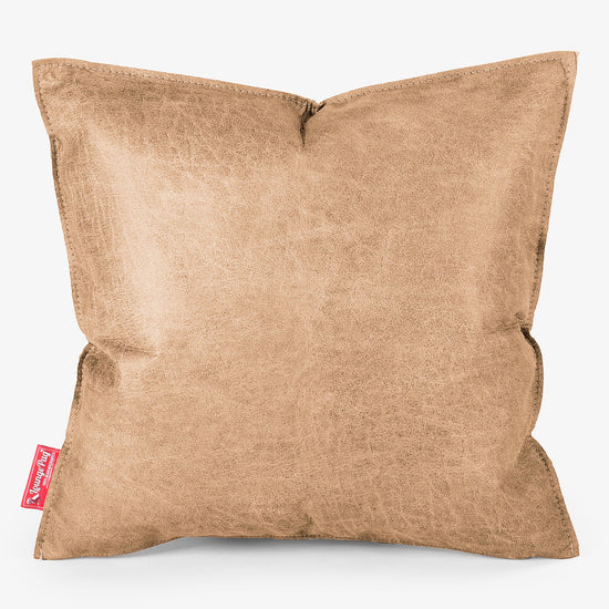 Poduszka ozdobna XL 70 x 70cm - Postarzana skóra Miodowy 01