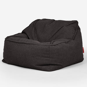 Pufa fotel Sloucher - Boucle Grafit szarość