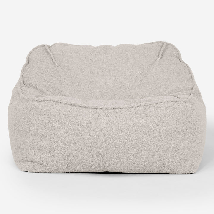 Pufa fotel Sloucher - Boucle Kość słoniowa_01