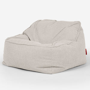 Pufa fotel Sloucher - Boucle Kość słoniowa